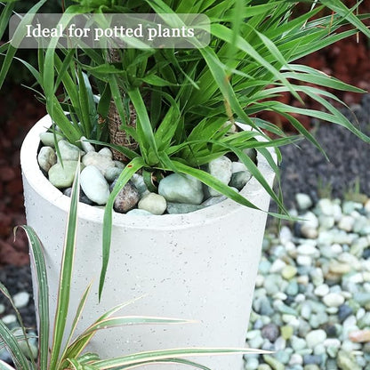 11lbs Natural River Rocks, Polished Pebbles for Plants Garden, 1-2 inch Decorative Jade Stones, Ideal for Fish Tank, Vases, Crafting, Home Decor and Garden Landscaping Rocks,Jade