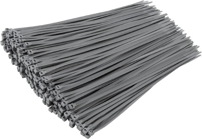 XINGO 1000 PCS Silver Zip Ties 12 Inch, 60 LBS Tensile Strength, Self-Locking Nylon Plastic Nylon PA66 Wire Ties for Indoor and Outdoor Use