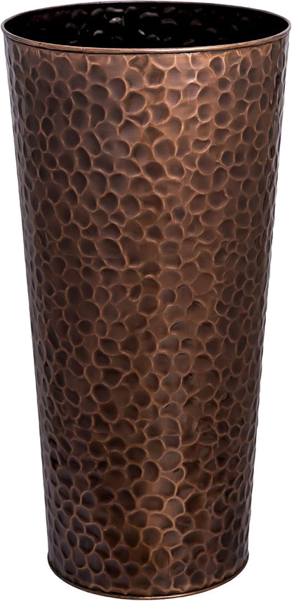 H Potter Large Tall Planter Pot Outdoor Indoor Copper Flower Decorative Weather Resistant Garden Deck Patio GAR568
