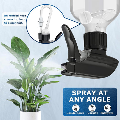 Veco 10oz Spray Bottle with Adjustable Nozzle, 360° Water Spray Bottles for Cleaning Solution, Plastic Spray Bottles for Hair Cooking Plant Pet, No Leak and Clog (2 Pack & Foldable Funnel)