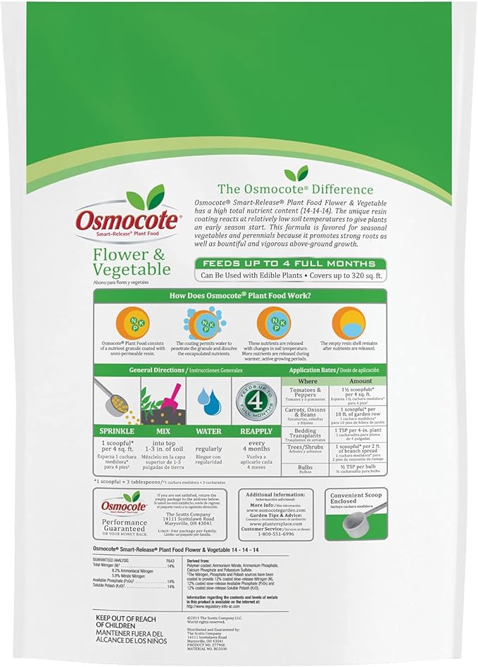 Osmocote Smart-Release Plant Food Flower & Vegetable, 8 lb.
