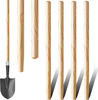 4 Pcs Wooden Shovel Handle Ash Replacement Handle for Long D Handle Shovels Replacement Tool Handle