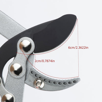 Heavy Duty Garden Lopper Pruning Shears, Aluminum Alloy or Carbon Steel, Tree Branch Cutter with Non-slip Handle, Labor-saving Gardening Tools, Yard, Orchard (Vigorously cut black steel)