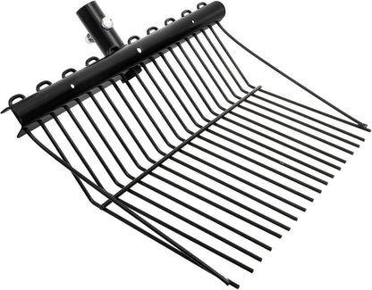 Pitch Manure Fork Head, Metal Pitch Fork for Garden, Durable Digging Fork Rake Head Replacement with Angled Tines, Stable Pitchforks Scoop for Mulch Horse Stall Picking up Hay Animal