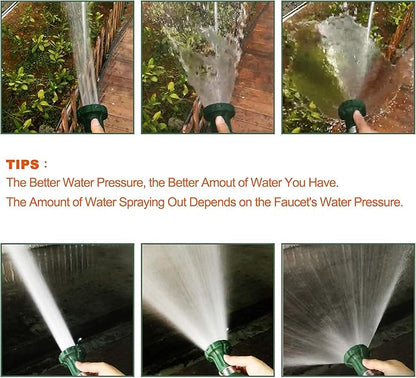 Garden Hose Nozzle Heavy Duty Metal Water Nozzle with Adjustable Watering Patterns High Pressure Hose Nozzle Sprayer, Pefect for Washing and Cleaning