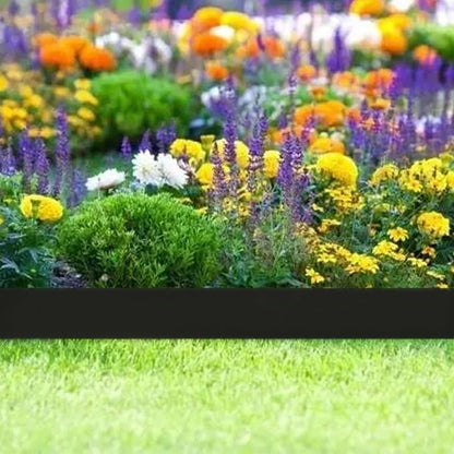 Landscape Edging Border 33FTx 4 Inch Tall, Plastic Garden Borders Edging with 30 Spikes,Flexible Lawn Edging Edge for Garden,Grass,Flower Beds, Yard, Paver,Pathway-Black