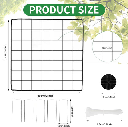 DYAUS 2 Packs Plant Protectors from Animals, Metal Plant Protector, 12" x 12" Plant Cage Outdoor, 10Pcs Metal Mesh Chicken Wire Cloche, Sturdy Plant Covers from Animals, Garden Cloches for Plants