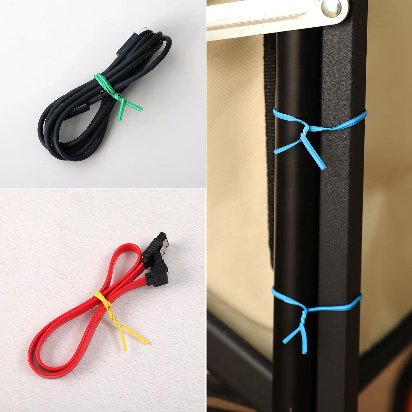 300 Pcs 6 inch Green Plastic Twist Ties, Cable Ties, for Bags, Gardening Tools