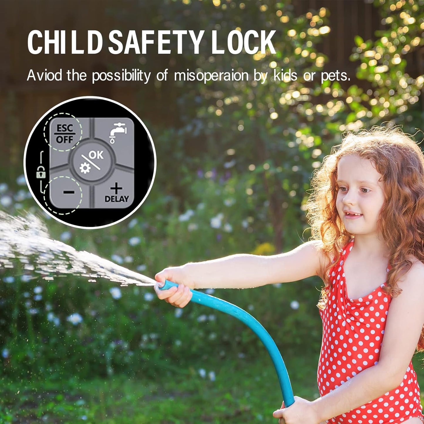 SOYUS Programmable Outdoor Garden Hose Timer with Rain Delay/Manual/Automatic Watering System, Waterproof Digital Irrigation Timer for Lawns, Yard and Pool, 2 Outlet