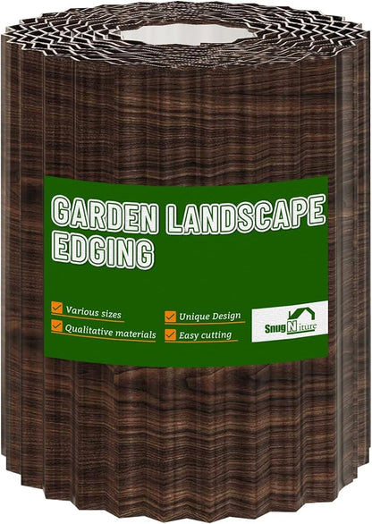 SnugNiture Corrugated Metal Garden Edging,8" x 20' Landscape Edging Border,Sturdy Metal Lawn Edging for Landscaping, Garden,Flower Bed and Yard