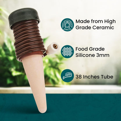 Blumat Classic Plant Watering Stakes - Self-Watering Insert for Indoor and Outdoor Plants - Automatic Slow Release Irrigation System for Potted Plants - Houseplant Care Device (3 Pack)