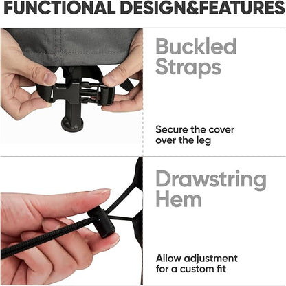 loriano 2-Seater Patio Sofa Covers, 600D Oxford Fabric Heavy Duty, 100% Waterproof Outdoor Loveseat Lawn Patio Furniture Covers, Premium PVC Coating for Sun Fade Resistance 60" W x 40" D x 33" H