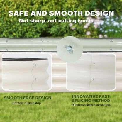 Galvanized Raised Garden Bed Kit Outdoor Metal Garden Planter Box for Backyard Gardening, Planting Vegetables, and Patio (70.8"x23.6"x11.8")