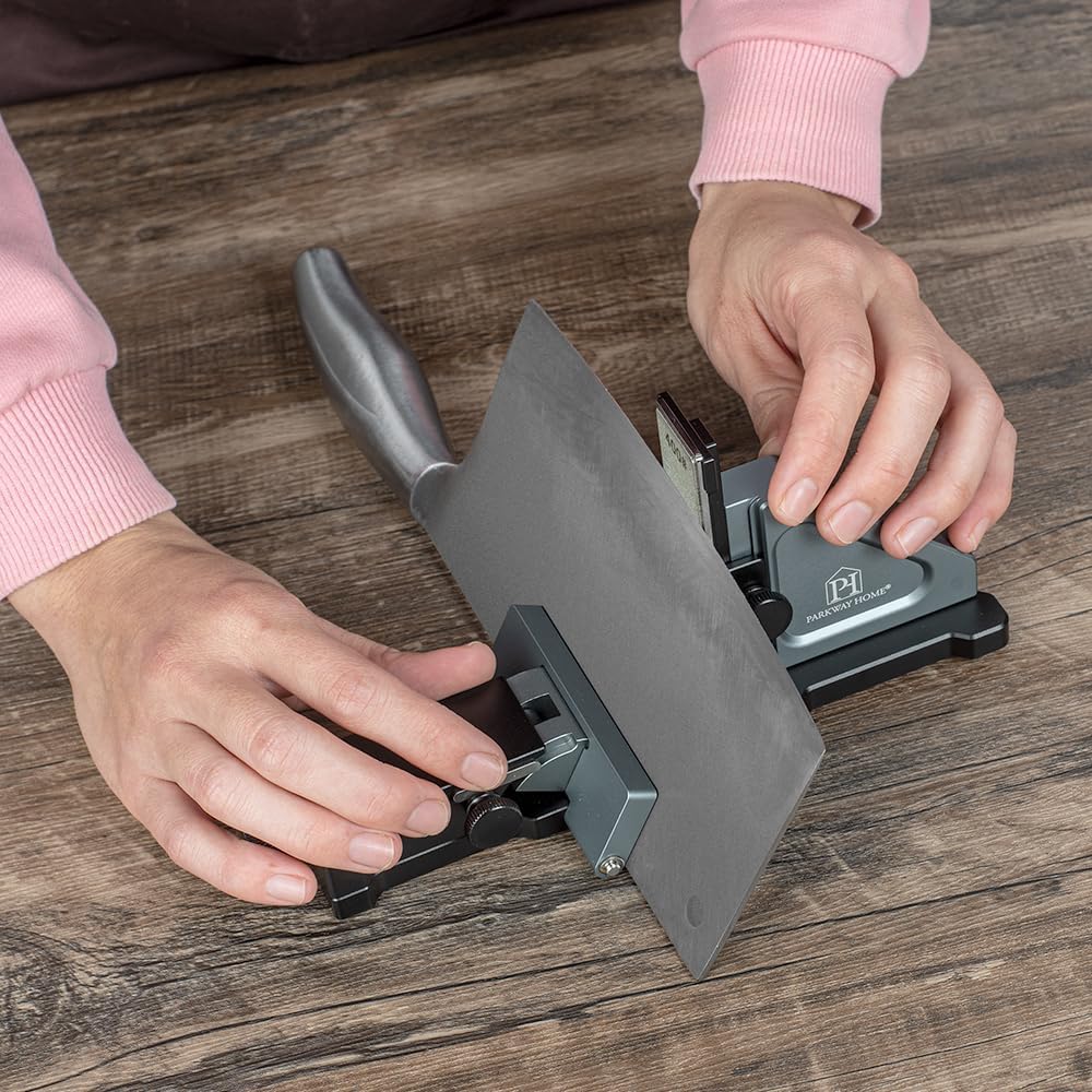 3000 & 6000 Grit Whetstone Plates Set – Extra Fine Corundum Sharpening Stones – Includes Leather Strop & Cleaning Eraser - Compatible Only with Parkway Home Adjustable Rolling Knife Sharpener