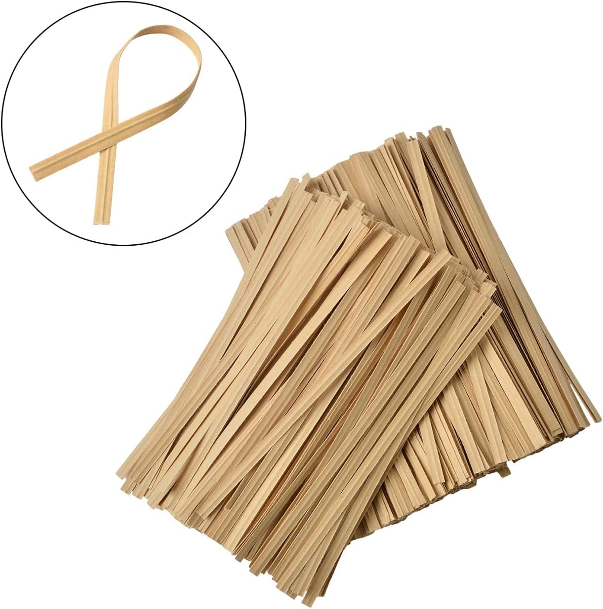 DGTANGYIN 500 Pcs 5" Kraft Paper Twist Ties,Bread Ties for Party Cello Candy Bread Coffee Bags Cake Pops