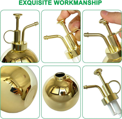 Plant Misting Bottle Stainless Steel Plant Sprayer, Small Watering Can Plant Misting Bottle Modern Gardening Tools for Indoor Potted Plants Watering and Misting