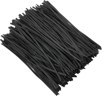 300 pcs 5 inch Plastic Black Twist Ties, Cable Ties, for Bags, Gardening Tools