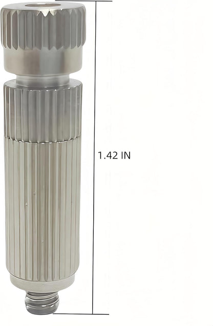 High Pressure Brass Nickel Plated Misting Nozzle for Outdoor Cooling Mist System, 0.4mm Ceramics Orifice, Anti-Drip Cleanable, 10pcs