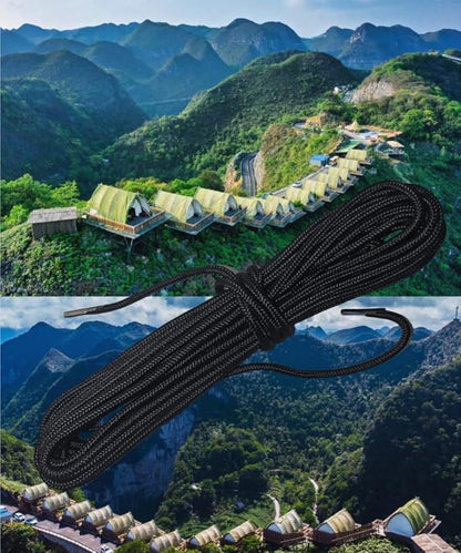 Patio Furniture Replacement Binding Rope 34ft,for Outdoor Hammock,Loungers,Hanging, Swing Chair (Black, Super Tension Rope)