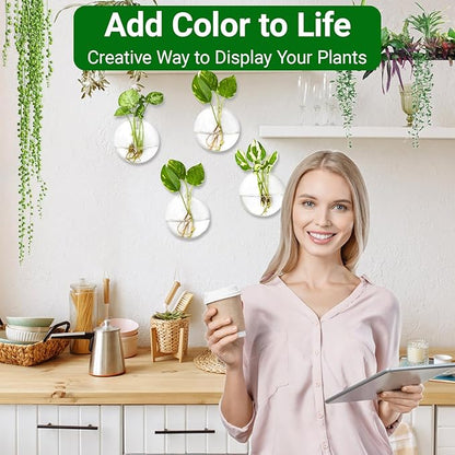 Propagation Station, Plants Terrarium, Plants Lover Gifts for Women,Plant Cutting Holder Home décor,Gifts for Women,House Warming New Home-4 Moon Shape