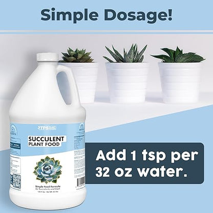Succulent Plant Food for Succulents, Cactus, Jade and Aloe, Liquid Houseplant Fertilizer, 1 Gallon (128 oz)