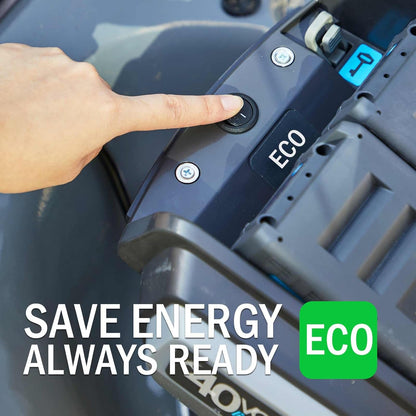 RB 80V Battery Power Lawn Mower 18” Cordless 7 Cutting Heights Adjustable Lawnmower Brushless Motor Low Noise 4 in 1 Push Mower with Fast Charger and 2 x40V 4.0AH Battery