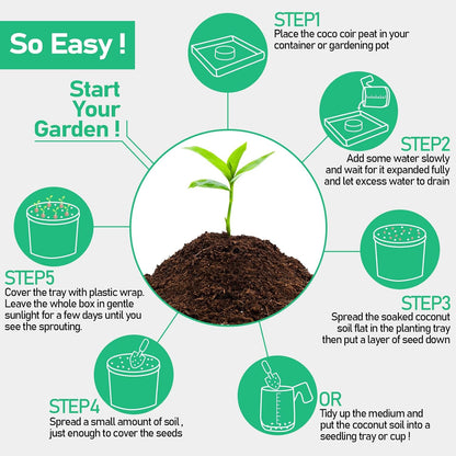 Legigo 100 Pcs 30mm Coco Coir Pellets Seed Starting Soil Mix- Compressed Coconut Coir Pellets Potting Soil Pods for Seedling, Coco Peat Soil Discs for Indoor & Outdoor Plants, Herb Vegetables Flowers