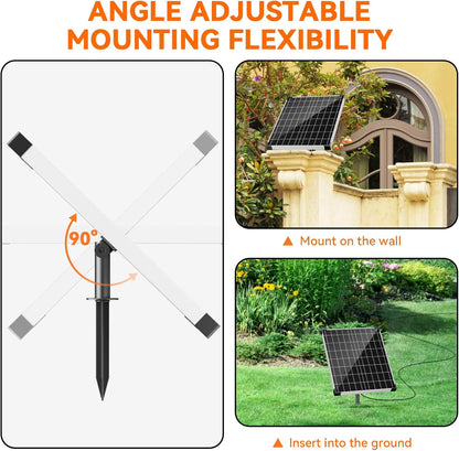 POPOSOAP Solar Water Pump Outdoor, 30 Watt Solar Powered Water Pump with 430GPH Solar Pump, 7 Nozzles, 6.6 Tubing DIY Water Feature for Pond, Fountain, Pool, Fish Tank, Garden, Backyard