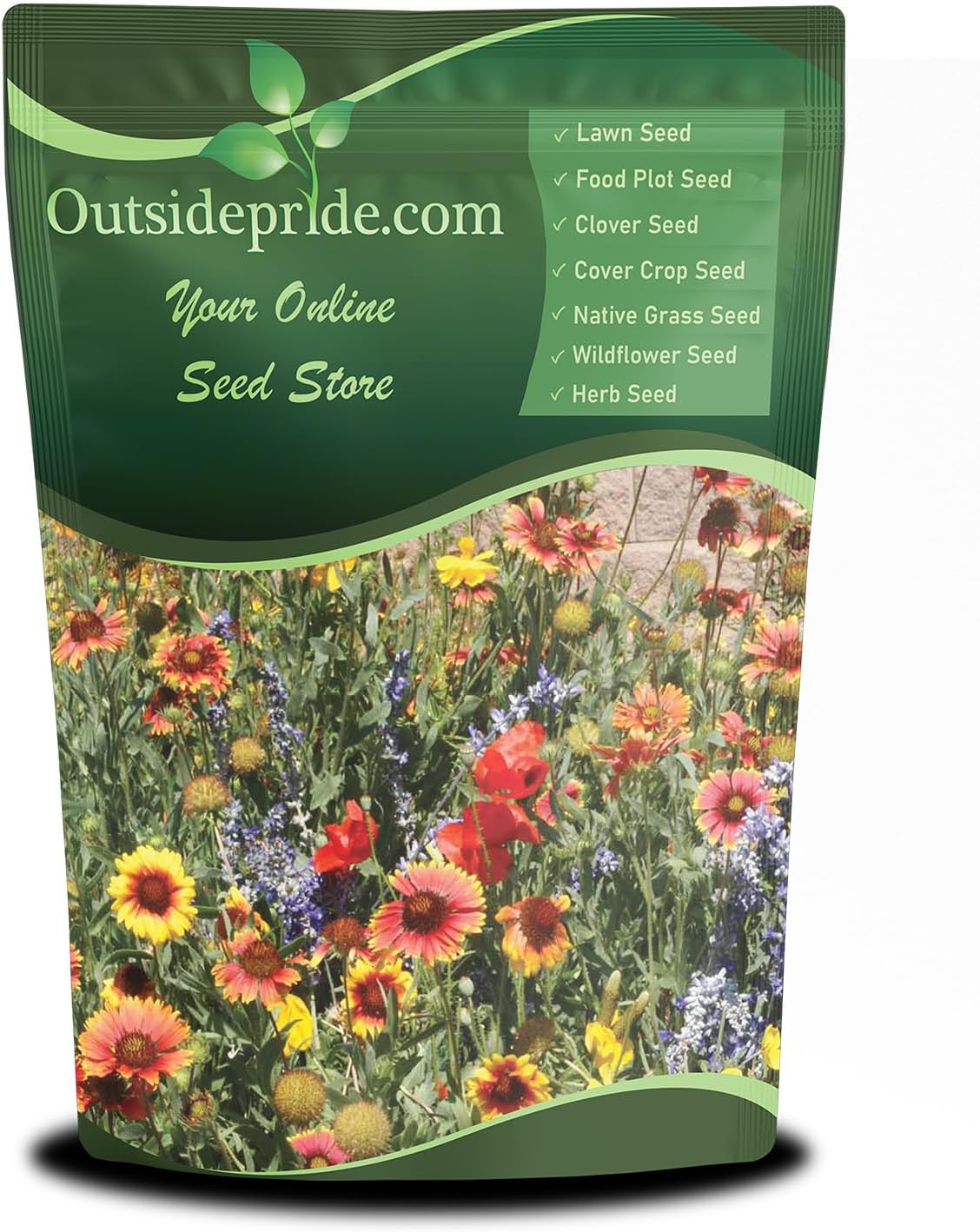 Outsidepride Dryland Wildflower Seed Mix - 5 lbs. Colorful Blend of Drought Tolerant, Annual and Perennial Wildflower Seeds for Attracting Pollinators in Arid States & Xeriscapes