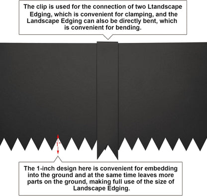 Steel Landscape Edging 40 Inch Strips, Steel Edging 4 Inch Depth, 6 Pack Hammer in Landscape Edging, Metal Landscape Edging, Metal Edging for Landscaping