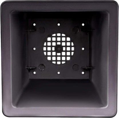 KINJOEK 15 PCS 4.7 Inch Plant Pot, Square Plastic Bonsai Training Pots, Flower Succulent Pots Container for Garden, Indoor, Home Decorative with Square Trays 5.3 Inch