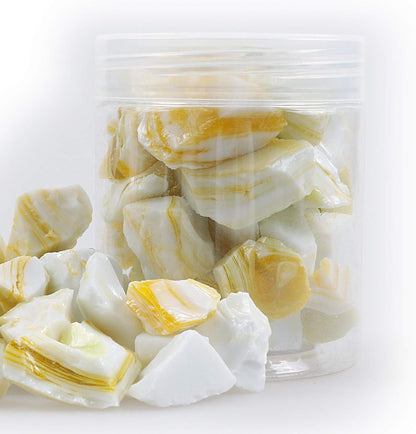 High Luster Reflective Fire Glass Gravel,Fire Gems,Fire Drops,Fire Glass Stones Chips for Fire Pit Fish Tank Aquarium Garden,1-2cm(3/8''-6/8''),540g/1.19lbs (China Yellow)