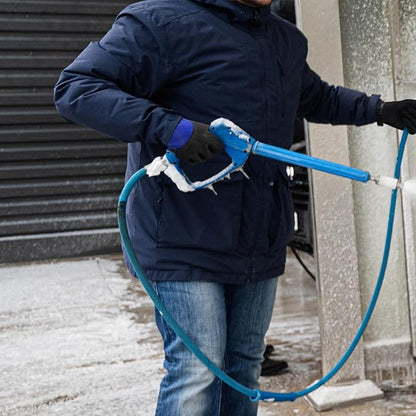 Kebada T2 Waterproof Winter Work Gloves for Men and Women - Thermal Insulated Freezer Gloves for Working in Freezer for Cold Weather, 100% Latex Coating, Wrist Closure, 1 Pair, Blue, Large