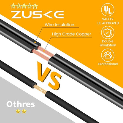 100FT Outdoor String Lights, LED Patio Lights with 50+3 ST38 Vintage Edison Shatterproof Bulbs, IP65 Weatherproof Outside Hanging Lights for Backyard Bistro Cafe Garden(50FTx2)