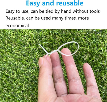 500 Pack 6 Inch Clear Plastic Twist Ties - Reusable Twisty Ties for Cords, Garbage Bags, Gardening and More - Durable, Flexible and Coated for Long-Lasting Use