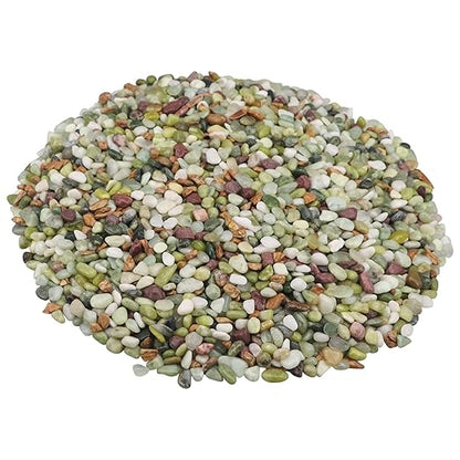 Landscaping Pebbles River Rocks Decorative Ornamental Pebbles Garden Landscaping Stones Gravel Filler for Home Decoration Flower Bed Fish Tank Plants Vases Succulents (1, Green, 5 Pounds)