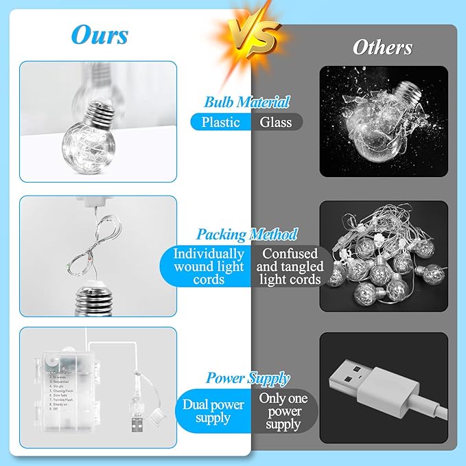 LitHome Christmas Wishing Ball Curtain Lights, 240 LED Fairy Lights Curtain with Remote, Battery Powered USB Globe Hanging String Light Silver Wire for Bedroom Windows Indoor Diwali Decoration (White)