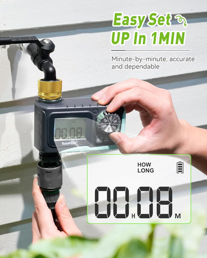RAINPOINT Sprinkler Timer Outdoor, Water Timer for Garden Hose Faucet Timer, Programmable Watering Irrigation Timer with Rain Delay/Manual, V2, 2024 Release(Metal)