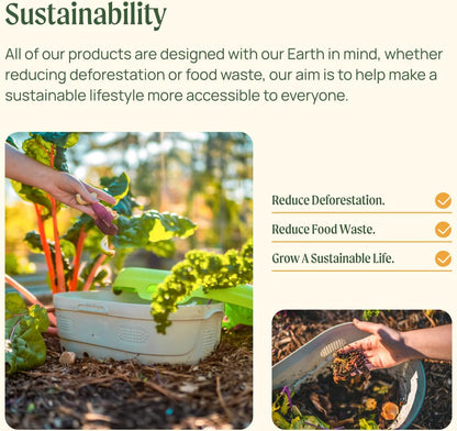 Vego garden 32" Tall 42" Round Raised Garden Bed Raised Bed Planter Box for Vegetables Flowers Patio-Olive Green