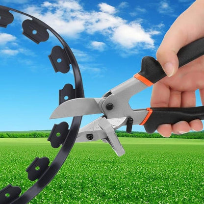 Landscape Edging 20ft Length No Digging Garden Edging Kit Include 18 Spikes, Premium Yard Edging Fence with One Spike per Feet, Black