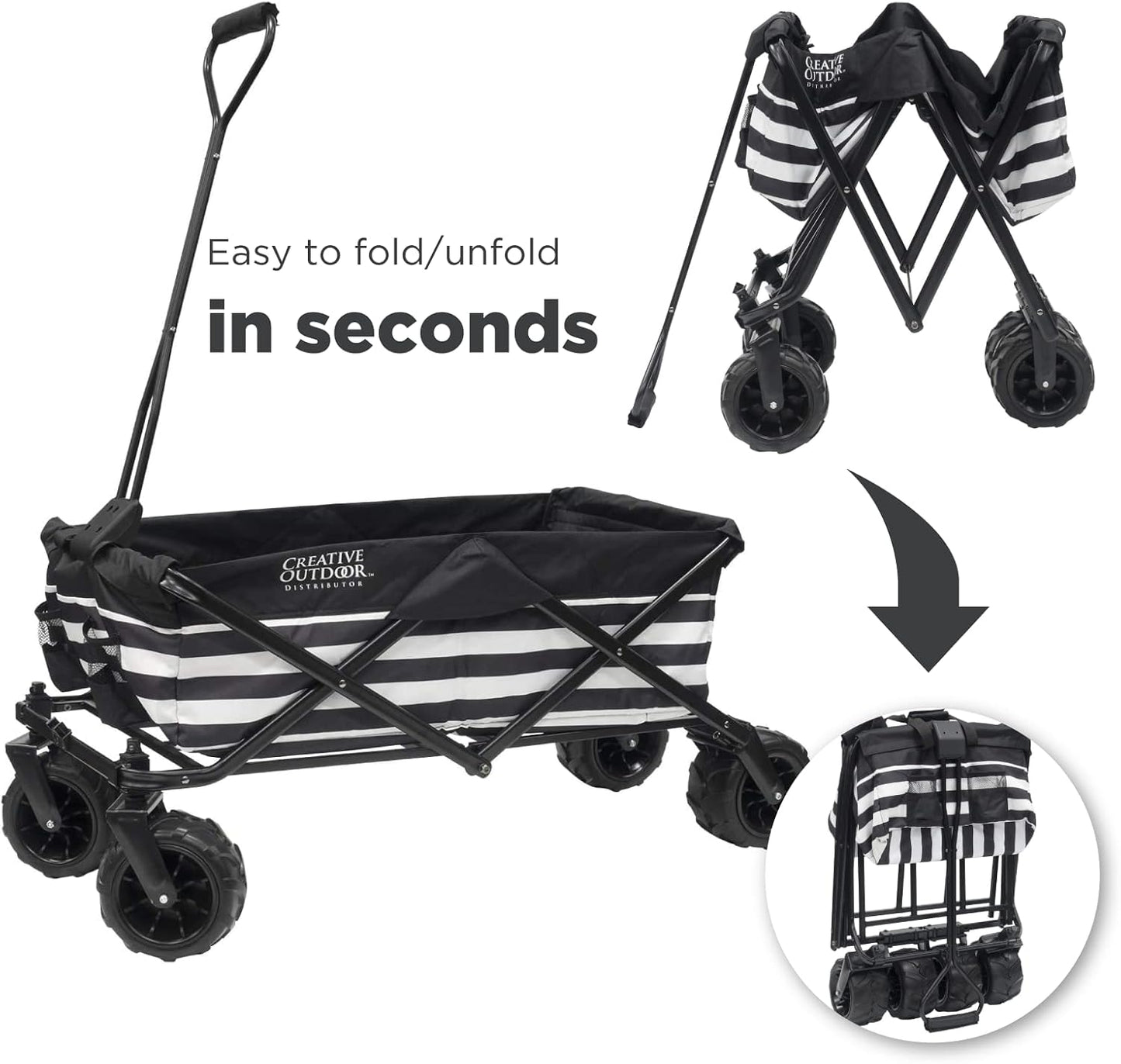 Creative Outdoor Original Folding Wagon All-Terrain Wheels