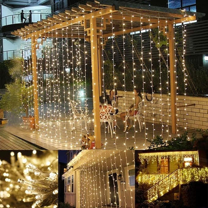Fairy Lights Outdoor String Lights 33ft 100 LED with Memory Modes Controller, Extendable Christmas Lights Decorations for Wedding, Ramadan, Christmas, Valentine, Patio, Indoor and Outdoor (Warm White)