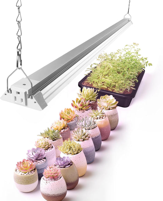 Barrina TX72 4FT Grow Lights for Seed Starting, 72W(500W Equivalent), High PPFD, Full Spectrum, Linkable, Hanging Light Fixture, Grow Lights for Indoor Plants, Vegetables with On/Off Switch, 1 Pack