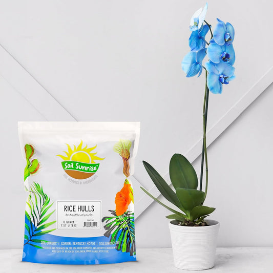 Organic Horticultural Grade Rice Hulls (8 Quarts); All-Natural Soil Amendment for Houseplants, Gardening, Seed Starting & Chicken Bedding
