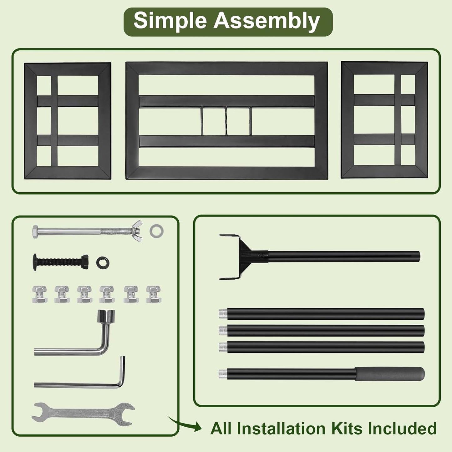 Lawn Leveling Rake-17"x10" Heavy Duty Leveler Reinforced Landscape Tool, Steel Golf Rake with Serrated Edge & Smooth Plate for Level Soil Compost Sand Grass Dirt Yard Garden 6.5FT Adjustable Handle