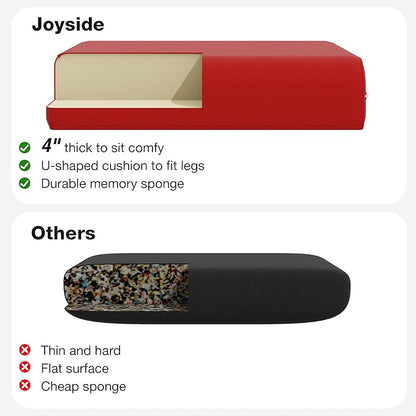 Joyside Outdoor Chair Cushions Set, 22x25/22x24 Inch Patio Furniture Deep Seat Cushions, Water Resistant & Thick Cushion, Outdoor Replacement Cushions for Seat and Sofa (Red, 5 Set)