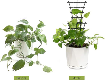 Mini Plant Trellis Garden Trellis for Climbing Plants Outdoor Plastic Superimposed Potted Plant Support Flower Supports (4 Pcs)
