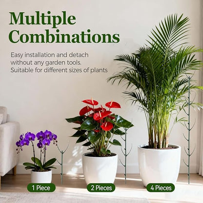 10 Packs Stackable Monstera Plant Support Stakes, Garden Trellis Plants Stakes for Indoor Outdoor Use, Plant Sticks Support Structures for Climbing Plants, Pots, Monstera, Pothos, Philodendron