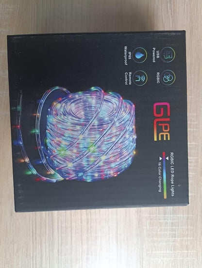 Solar String Lights Outdoor Waterproof, 66ft 200 LED Rope Lights USB & Solar Powered, 8 Modes Multicolor Fairy Lights with Remote for Christmas Garden Patio Deck Tree Pool Trampoline Wedding