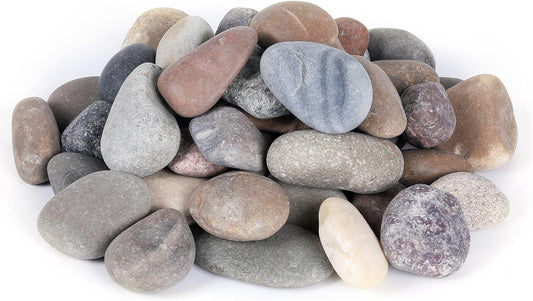 11LB Stones Pebbles River Rocks, Natural Hand-Picked Premium Decorative Pebbles, Ideal for Garden Landscaping, Home Decor, Aquariums, Painting, Crafting and Gifts, Mixed Colors
